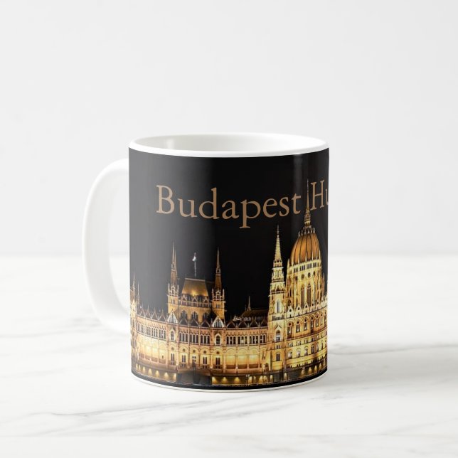 Caneca De Café Parlamento - Budapeste - Hungria (Frente Esquerda)
