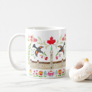 Caneca De Café Parlamento Canadense House Ottawa Tulip Festival