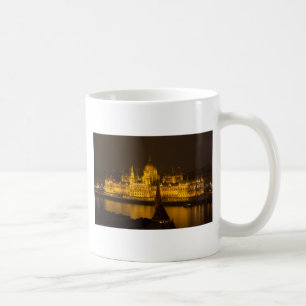 Caneca De Café Parlamento húngaro Budapeste por noite