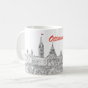 Caneca De Café Parliament Hill em Ottawa - Ontário, Canadá