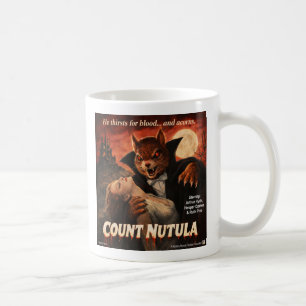 Caneca De Café Paródia de Filme Retro do Conde Nutula