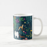 Caneca De Café Parque dos Cachorros por Coleção de Raça - Mug<br><div class="desc">Uma cena adorável,  que apresenta um cão esquimó americano,  Dachshund,  Ouro Retriever,  Doberman Pinscher,  Border Collie e italiano Greyhound (ou Whippet) a balançar num parque de cães colorido. A cena inclui coelhos coelhos,  borboletas,  esquilos e flores.</div>