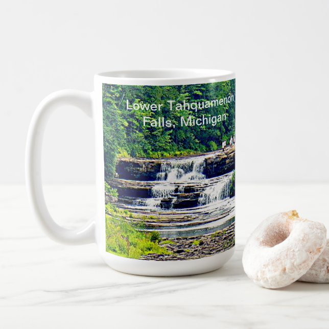 Caneca De Café Parque Estadual do Lower Tahquamenon Falls, MI (Com Donut)