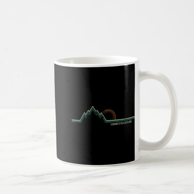 Caneca De Café Parque Estadual Liberty Nova Jersey Montanha Retro (Direita)