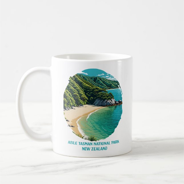 Caneca De Café Parque Nacional Abel Tasman Nova Zelândia (Esquerda)
