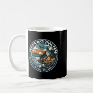 Caneca De Café Parque Nacional Acadia Maine Farol Retro E