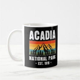 Caneca De Café Parque Nacional Acadia, Maine Retro Vintage