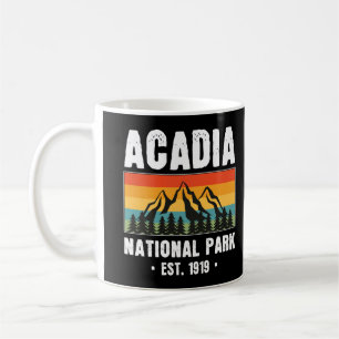 Caneca De Café Parque Nacional Acadia, Maine Retro Vintage
