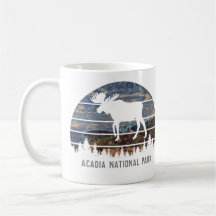 Parque Nacional Acadia Vintage Moose Personalizáve