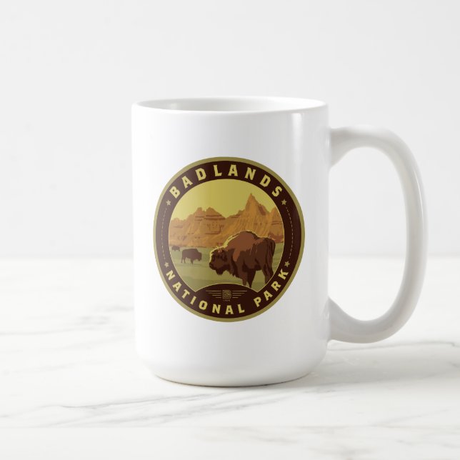 Caneca De Café Parque Nacional Badlands (Direita)