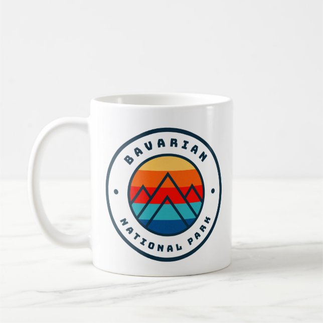 Caneca De Café Parque Nacional Bávaro Alemanha Montanha Minimalis (Esquerda)