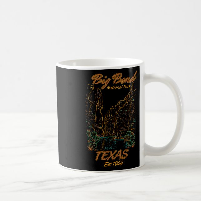 Caneca De Café Parque Nacional Big Bend Texas Acampamento Hiking  (Direita)
