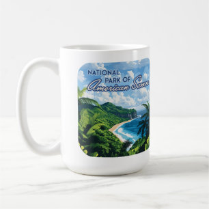 Caneca De Café Parque Nacional da Floresta Tropical de Samoa Amer