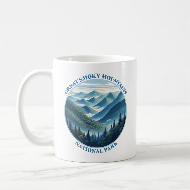 Caneca De Café Parque Nacional das Montanhas do Enfumaçado excele (Esquerda)