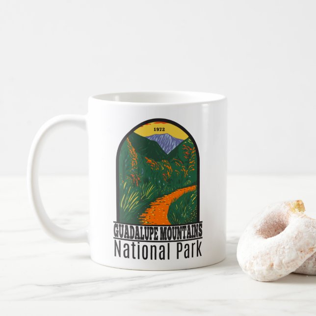 Caneca De Café Parque Nacional das Montanhas Guadalupe McKittrick (Com Donut)