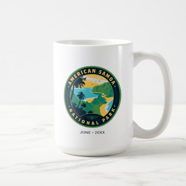 Caneca De Café Parque Nacional de Samoa Americana (Direita)
