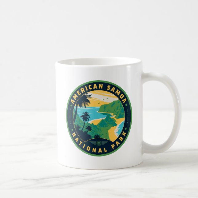 Caneca De Café Parque Nacional de Samoa Americana (Direita)