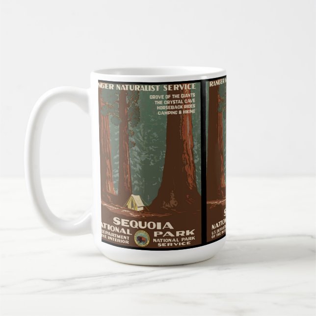 Caneca De Café Parque nacional de sequóia (Esquerda)