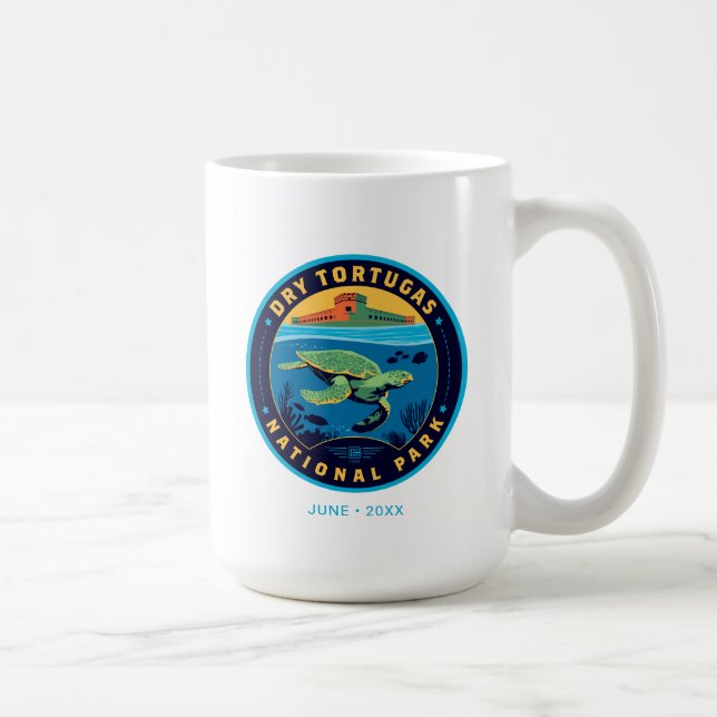 Caneca De Café Parque Nacional de Tortugas Seco (Direita)