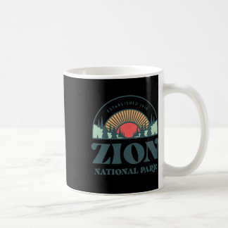 Caneca De Café Parque Nacional de Utah Zion do Estilo Retro