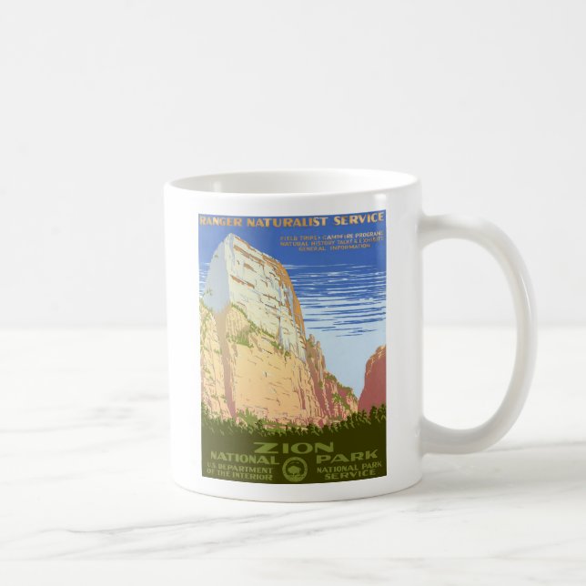 Caneca De Café Parque nacional de Zion (Direita)
