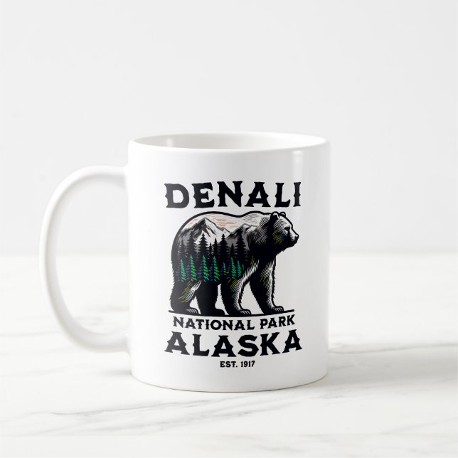 Caneca De Café Parque Nacional Denali Alaska Mountain América do  (Esquerda)