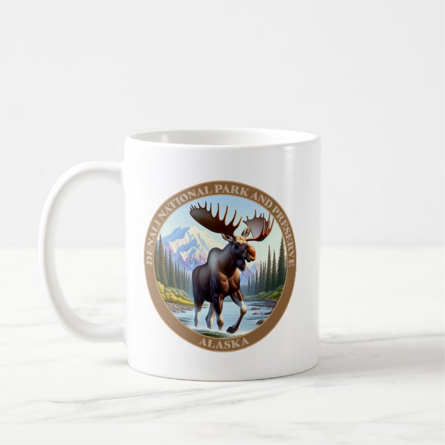 Caneca De Café Parque Nacional Denali e Preservar o Alasca (Esquerda)