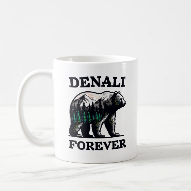 Caneca De Café Parque Nacional Denali Forever Alaska Mt McKinley (Esquerda)