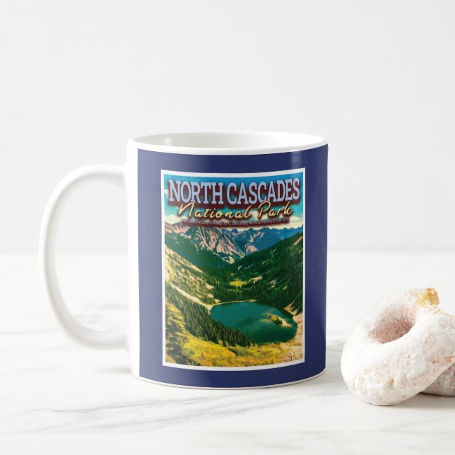 CANECA DE CAFÉ PARQUE NACIONAL DO NORTE CASCADES - WASHINGTON EUA (Com Donut)