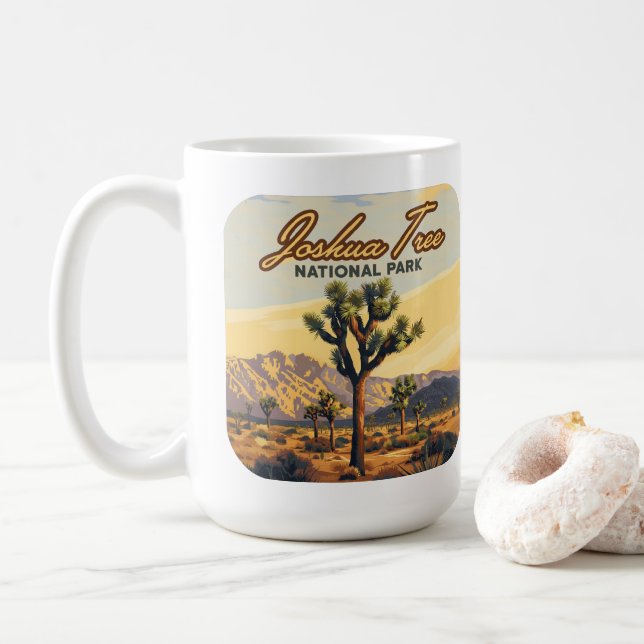 Caneca De Café Parque Nacional do Parque Nacional do Joshua Tree  (Com Donut)