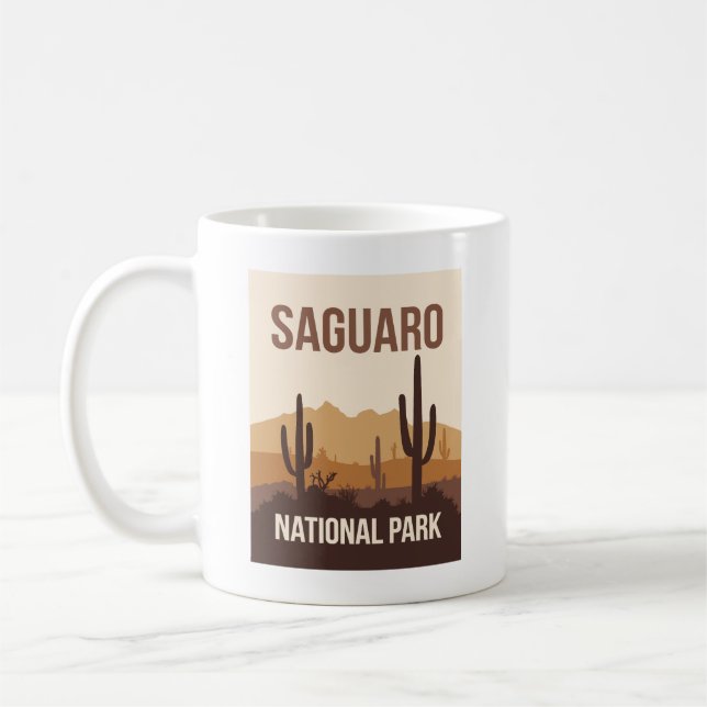 Caneca De Café Parque Nacional do Saguaro - Viagem mínima (Esquerda)