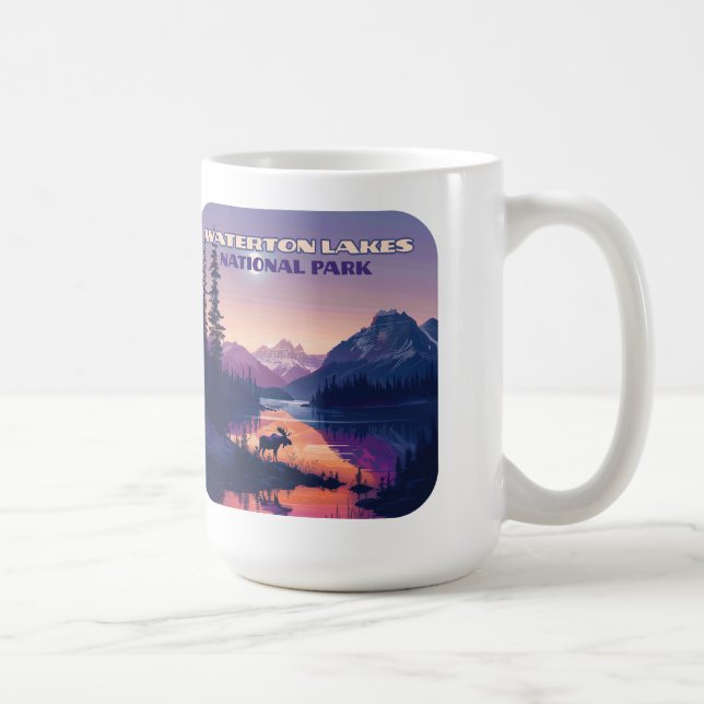 Caneca De Café Parque Nacional dos Lagos Waterton Canada Alberta (Direita)