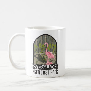 Caneca De Café Parque Nacional Everglades Flamingo Vintage, Flami