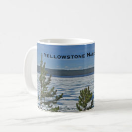Caneca De Café Parque Nacional Icy Water Frozen Lago Yellowstone