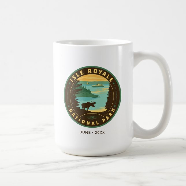 Caneca De Café Parque Nacional Isle Royale (Direita)