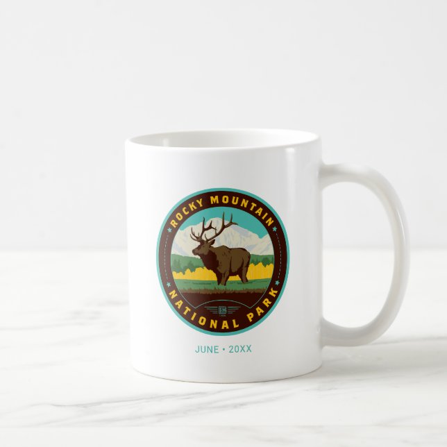 Caneca De Café Parque Nacional Rocky Mountain (Direita)