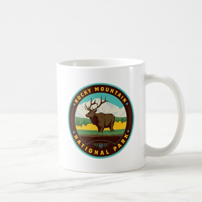 Caneca De Café Parque Nacional Rocky Mountain (Direita)