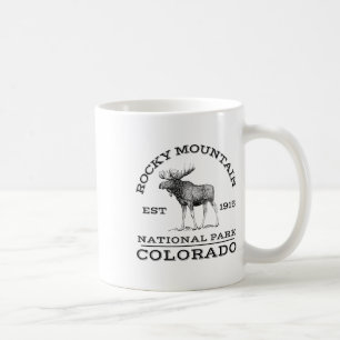 Caneca De Café Parque Nacional Rocky Mountain Colorado Alce Camin