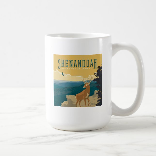 Caneca De Café Parque Nacional Shenandoah | Veado (Direita)