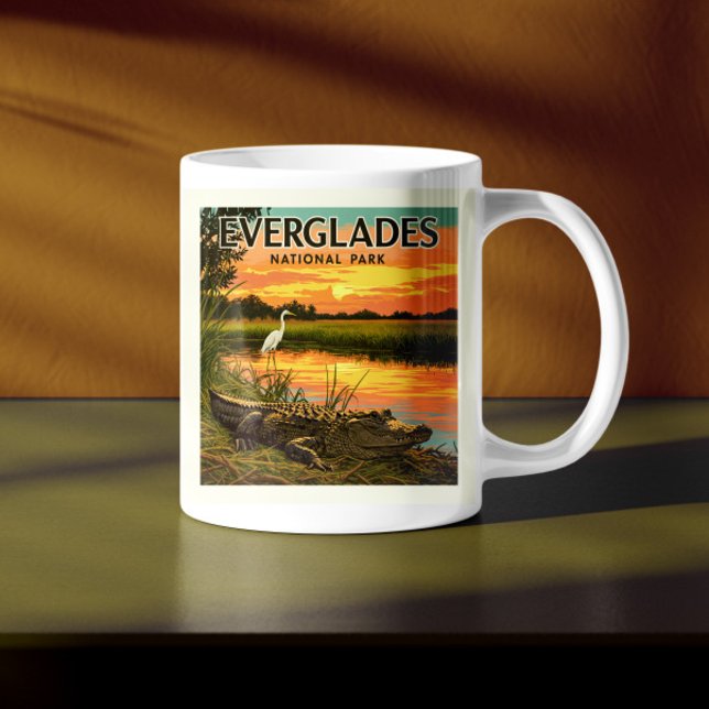 Caneca De Café Parque Nacional Vintage Everglades (Criador carregado)