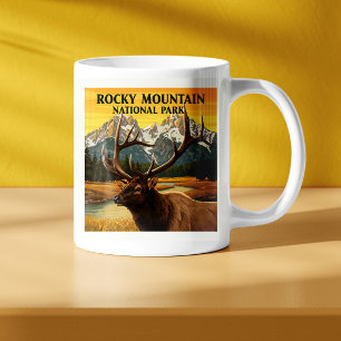 Caneca De Café Parque Nacional Vintage Rocky Mountain