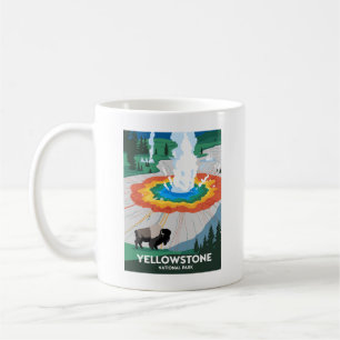 Caneca De Café Parque Nacional Vivid Yellowstone
