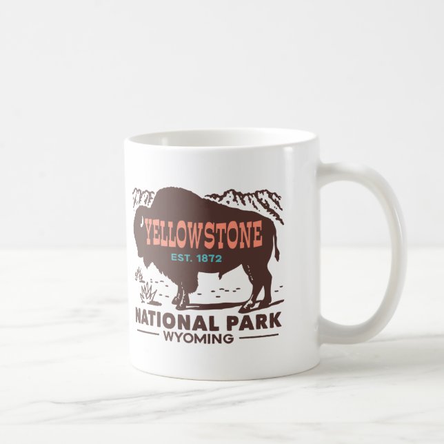 Caneca De Café Parque Nacional Yellowstone (Direita)