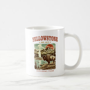 Caneca De Café Parque Nacional Yellowstone - Montanha e Bison