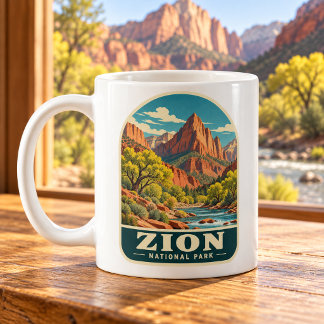 Caneca De Café Parque Nacional Zion Canyon Vintage