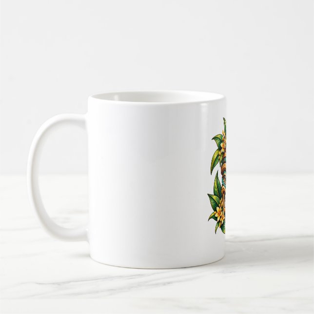 Caneca de Café Parrot Bloom Tiki (Esquerda)