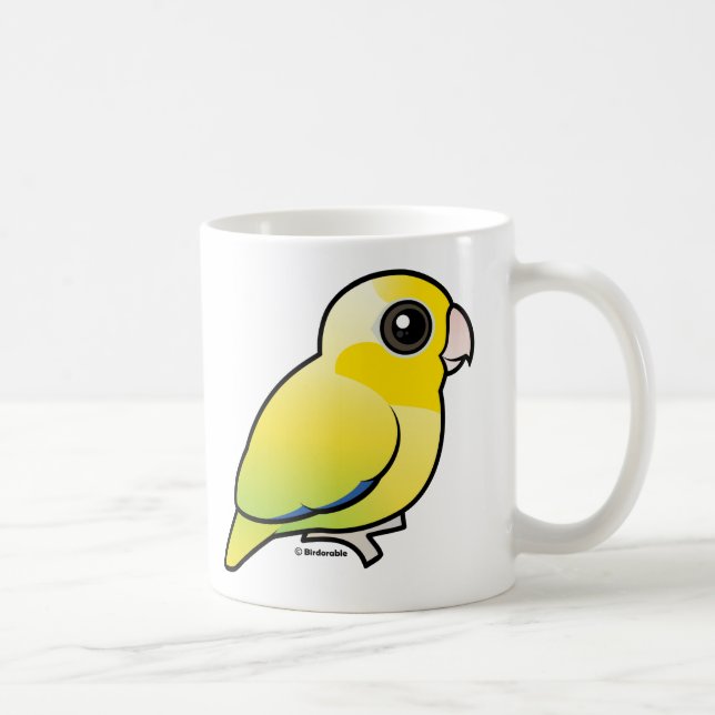 Caneca De Café Parrotlet pacífico amarelo (Direita)