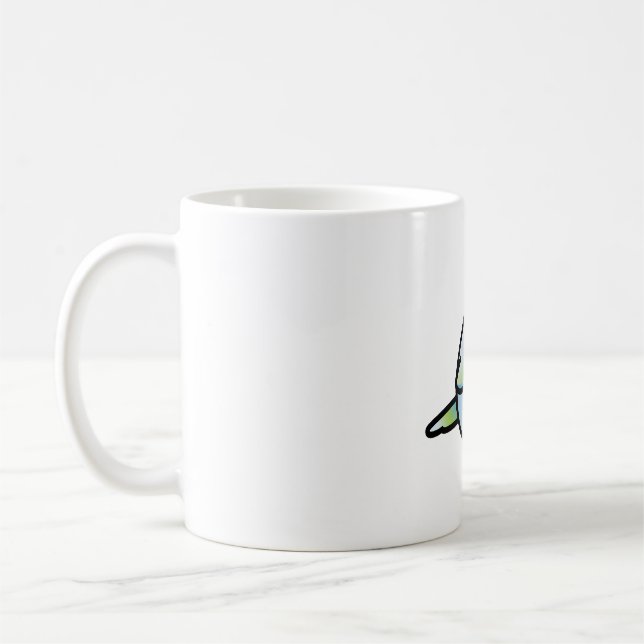 Caneca De Café Parrotlet Verde Diluído (Esquerda)