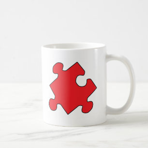 CANECA DE CAFÉ PARTE VERMELHA DO QUEBRA-CABEÇA