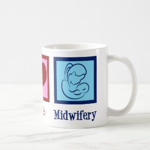 Caneca De Café Parteira bonito da obstetrícia do amor da paz
